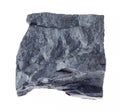 raw carbonaceous shale stone on white