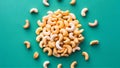 Raw Cashews Large Quantity on Smooth Surface