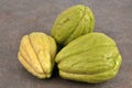 Raw chayotes Royalty Free Stock Photo