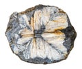 raw chiastolite mineral isolated on white Royalty Free Stock Photo