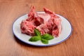 Raw Chicken bones for soup and chicken broth. Fresh chicken skeleton Royalty Free Stock Photo