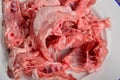 Raw Chicken bones for soup and chicken broth. Fresh chicken skeleton Royalty Free Stock Photo