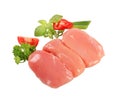 Raw chicken breast fillets Royalty Free Stock Photo