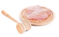 Raw chicken breast and mallet Royalty Free Stock Photo