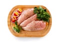 Raw chicken breasts on cutting board Royalty Free Stock Photo