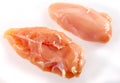 Raw chicken breasts on white Royalty Free Stock Photo