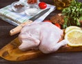Raw chicken carcasses Royalty Free Stock Photo