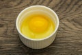 Raw Chicken egg in the bowl Royalty Free Stock Photo