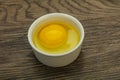 Raw Chicken egg in the bowl Royalty Free Stock Photo