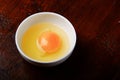 Raw chicken egg in the bowl Royalty Free Stock Photo