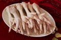 Raw chicken feet close up. Chinese food Royalty Free Stock Photo
