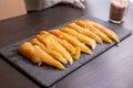 Raw chicken fille closeup on the kitchen table Royalty Free Stock Photo