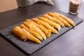 Raw chicken fille closeup on the kitchen table Royalty Free Stock Photo