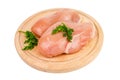 Raw chicken fillet isolated Royalty Free Stock Photo