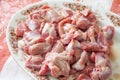 Raw chicken gizzards Royalty Free Stock Photo