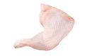 Raw chicken leg quarter. Isolated whole raw chicken part, isolated on white background, Clipping path Royalty Free Stock Photo