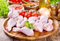 Raw chicken legs Royalty Free Stock Photo