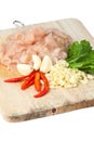 Raw chicken meat