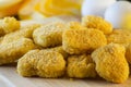 Raw chicken nuggets Royalty Free Stock Photo