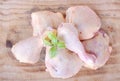 Raw chicken pieces