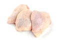 Raw chicken thigh isolated on white background Royalty Free Stock Photo
