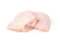 Raw chicken thigh isolated. Royalty Free Stock Photo