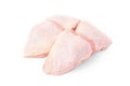 Raw chicken thigh isolated. Royalty Free Stock Photo