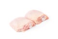 Raw chicken thigh isolated. Royalty Free Stock Photo