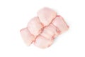 Raw chicken thigh isolated. Royalty Free Stock Photo