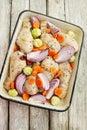 Raw chicken, top view Royalty Free Stock Photo