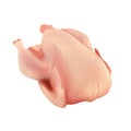 Raw Chicken . Uncooked Food. Isolated On White Background Icon