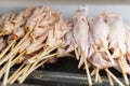 raw chicken wings and chicken feet in refrigerator for babecue Royalty Free Stock Photo