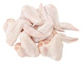 Raw chicken wings isolated on white background. With clipping path