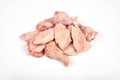 Raw chicken wings on white background Royalty Free Stock Photo