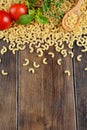 Raw Chifferi pasta background Royalty Free Stock Photo