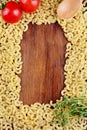 Raw Chifferi pasta background Royalty Free Stock Photo