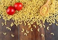 Raw Chifferi pasta background Royalty Free Stock Photo