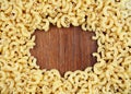 Raw Chifferi pasta background Royalty Free Stock Photo