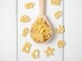 Raw children`s pasta Royalty Free Stock Photo