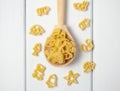 Raw children`s pasta Royalty Free Stock Photo