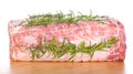 Raw chine of pork