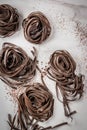 Raw chocolate pasta Royalty Free Stock Photo