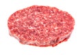 raw chopped beefsteak from minced meat isolated