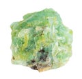 raw Chrysopal (green opal) rock isolated Royalty Free Stock Photo