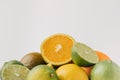 Raw citruses isolated on background Royalty Free Stock Photo