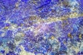 Raw close-up macro Lapis Lazuli crystal chunk, unpolished stone, deep blue lazurite Royalty Free Stock Photo