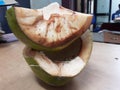 Raw coconut katting without water