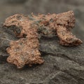 raw copper ore sample. Rocky natural background Royalty Free Stock Photo
