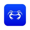 Raw crab icon digital blue Royalty Free Stock Photo