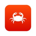 Raw crab icon digital red Royalty Free Stock Photo